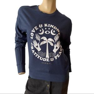 Spiritual Gangster Navy Blue Love & Kindness Sweater- Medium